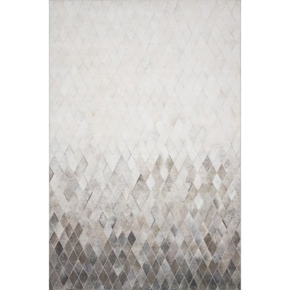 Loloi Maddox Printed Cowhide Patchwork Sand / Taupe Area Rug