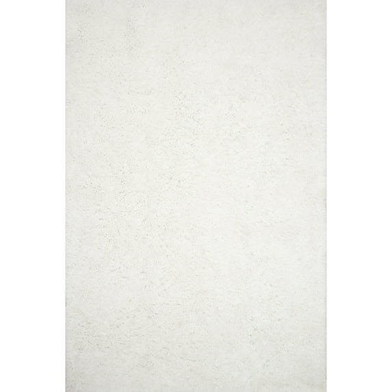 Loloi Mila Shag Solid White Area Rug