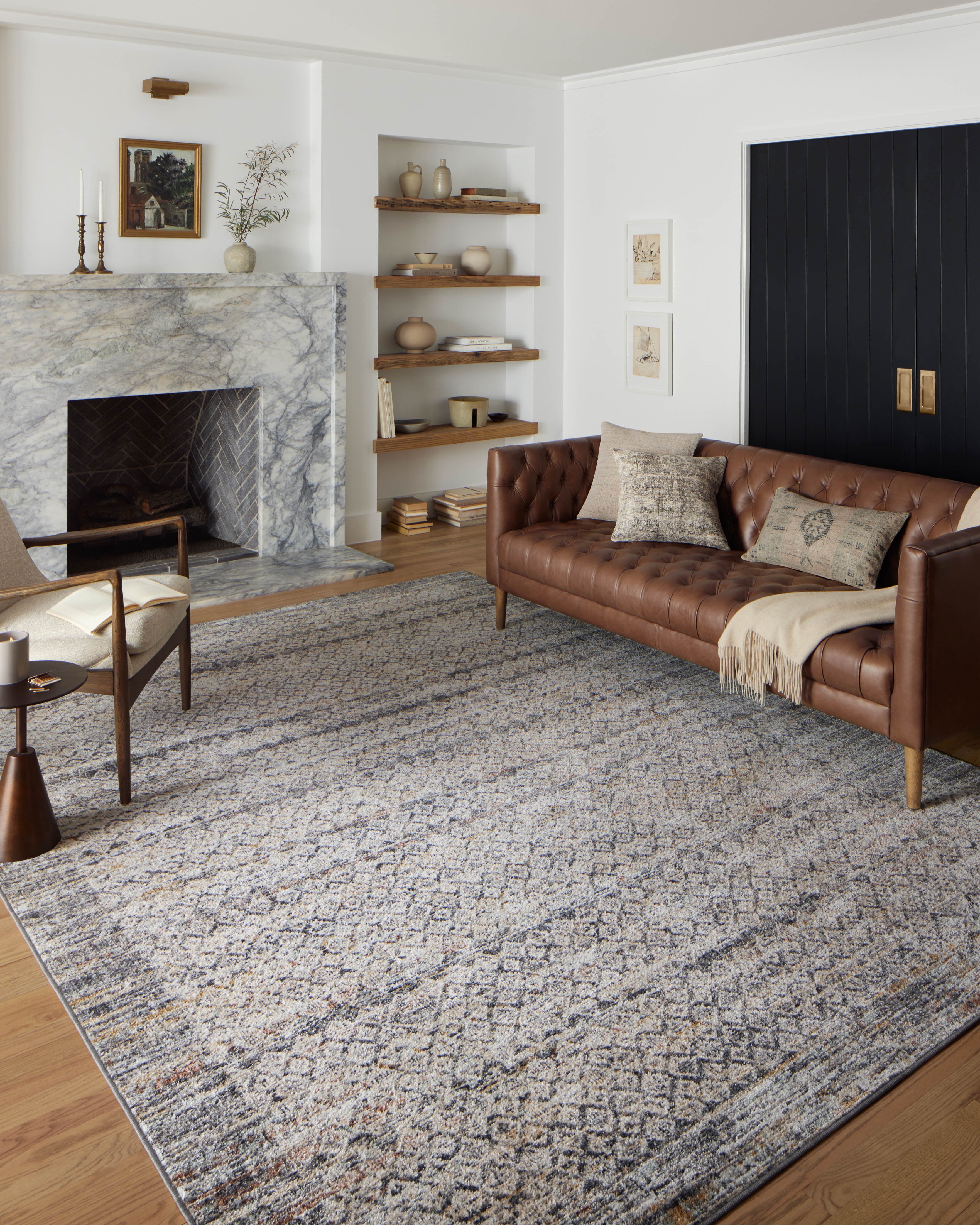 Loloi Monroe Grey / Multi 2'-6" x 4'-0" Accent Rug
