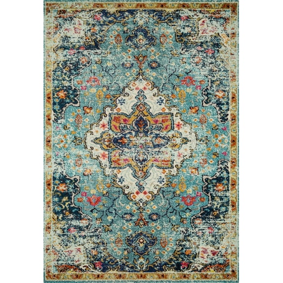 Loloi II Nadia Abstract Blue / Midnight Area Rug