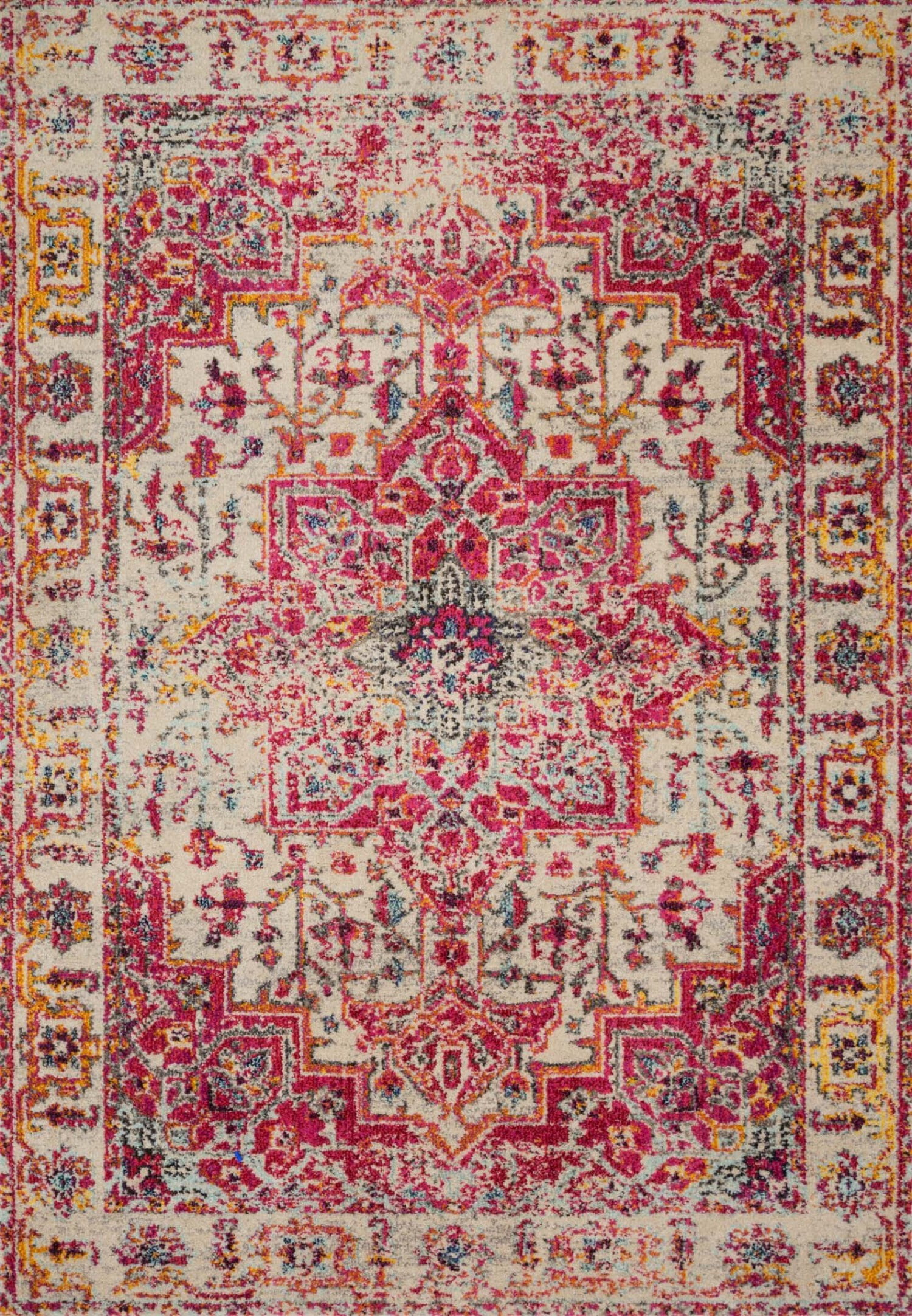Loloi II Nadia Abstract Ivory / Pink Area Rug