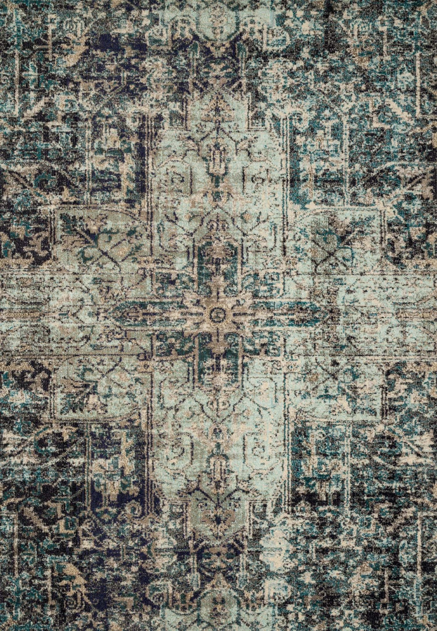 Loloi II Nadia Abstract Smoke / Slate Area Rug