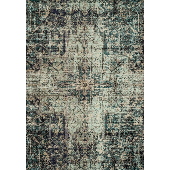 Loloi II Nadia Abstract Smoke / Slate Area Rug