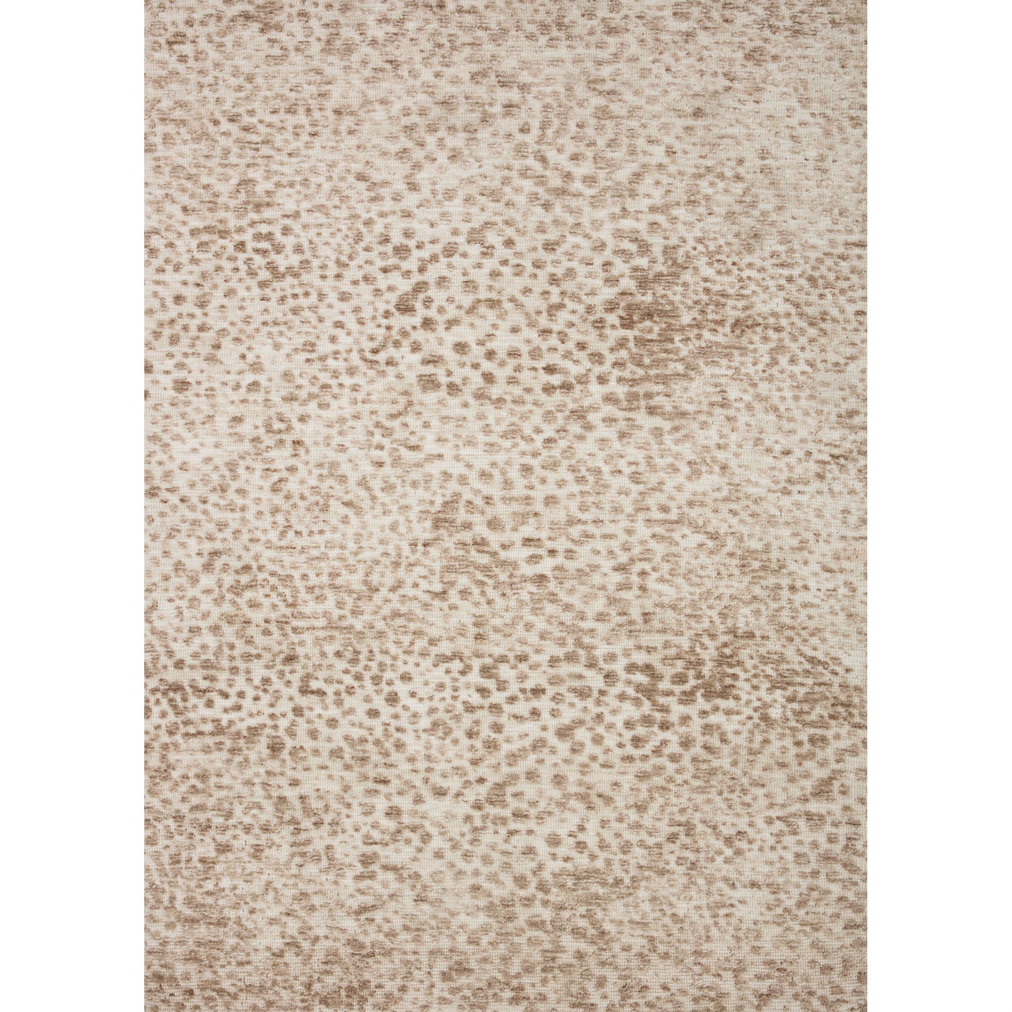 Ivory and Sand Geometric Rectangular Area Rug 5' x 7'
