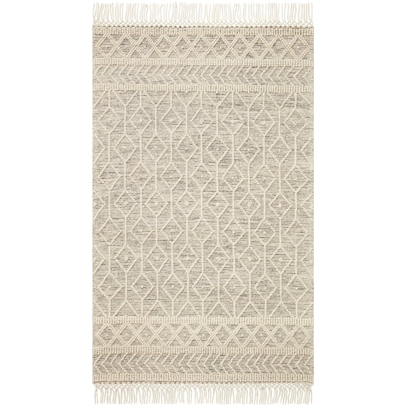 Loloi Noelle Ivory / Black Geometric Area Rug 5'-0" x 8'-0"