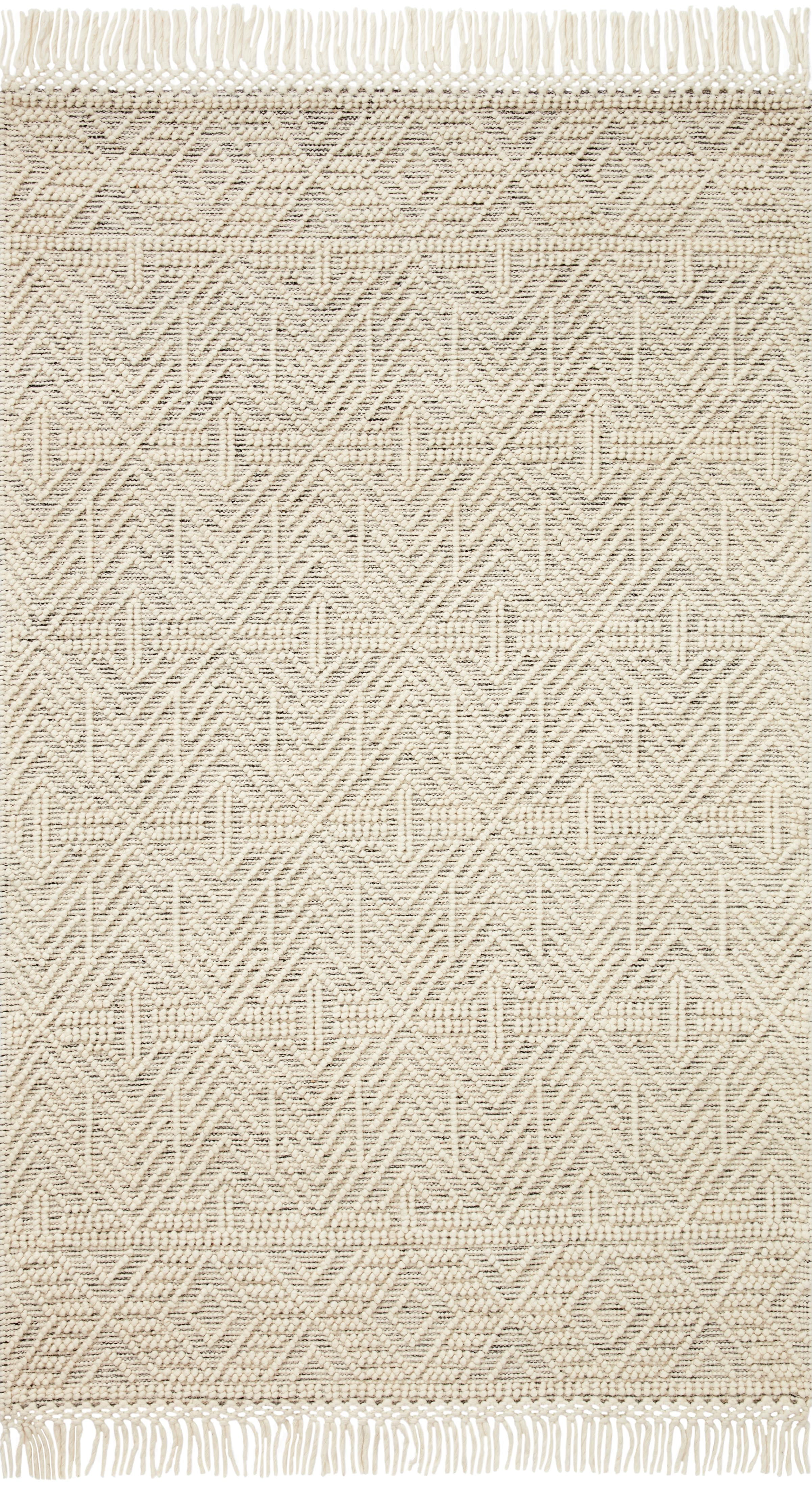 Loloi Noelle Ivory / Black Geometric Area Rug 8'-0" x 10'-0"
