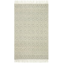 Loloi II Noelle Ivory / Blue Geometric Area Rug 18" x 18" Sample