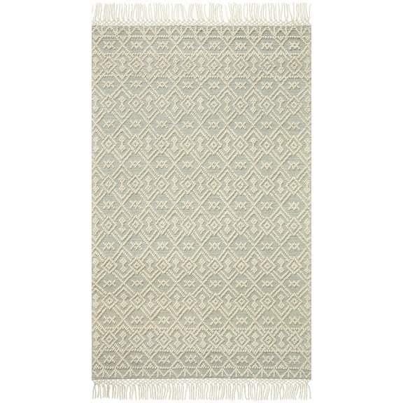 Loloi II Noelle Ivory / Blue Geometric Area Rug 2'-3" x 3'-9"