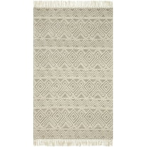 Loloi II Noelle Ivory / Grey Geometric Area Rug 18" x 18" Sample