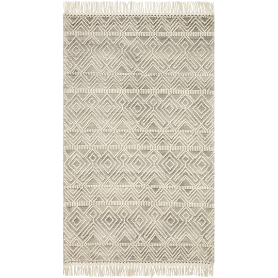 Loloi Noelle Ivory / Grey Geometric Area Rug 8'-0" x 10'-0"