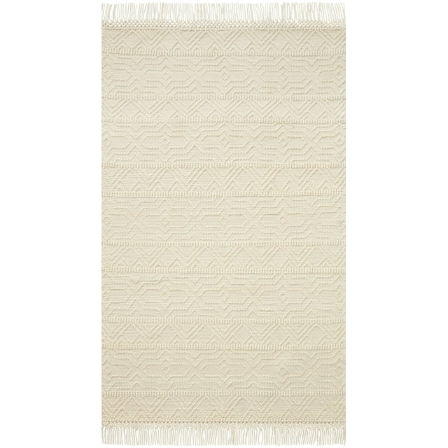 Loloi II Noelle Ivory / Ivory Geometric Area Rug 8'-0" x 10'-0"