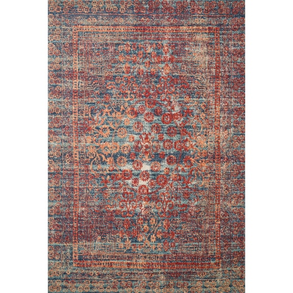 Loloi Nour Oriental Red / Navy Area Rug
