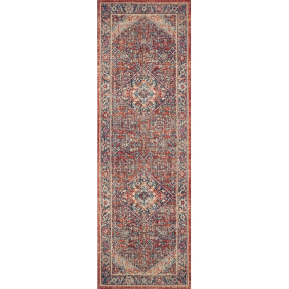 Loloi Nour Traditional Ocean / Fire Area Rug