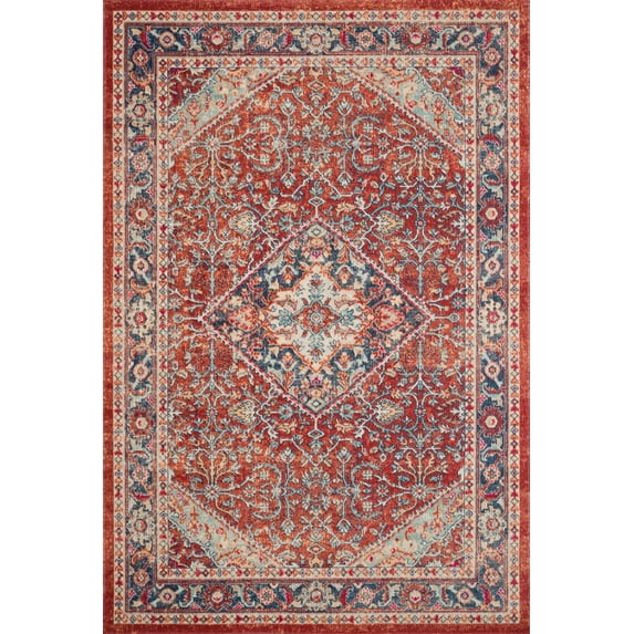 Loloi Nour Traditional Ocean / Fire Area Rug