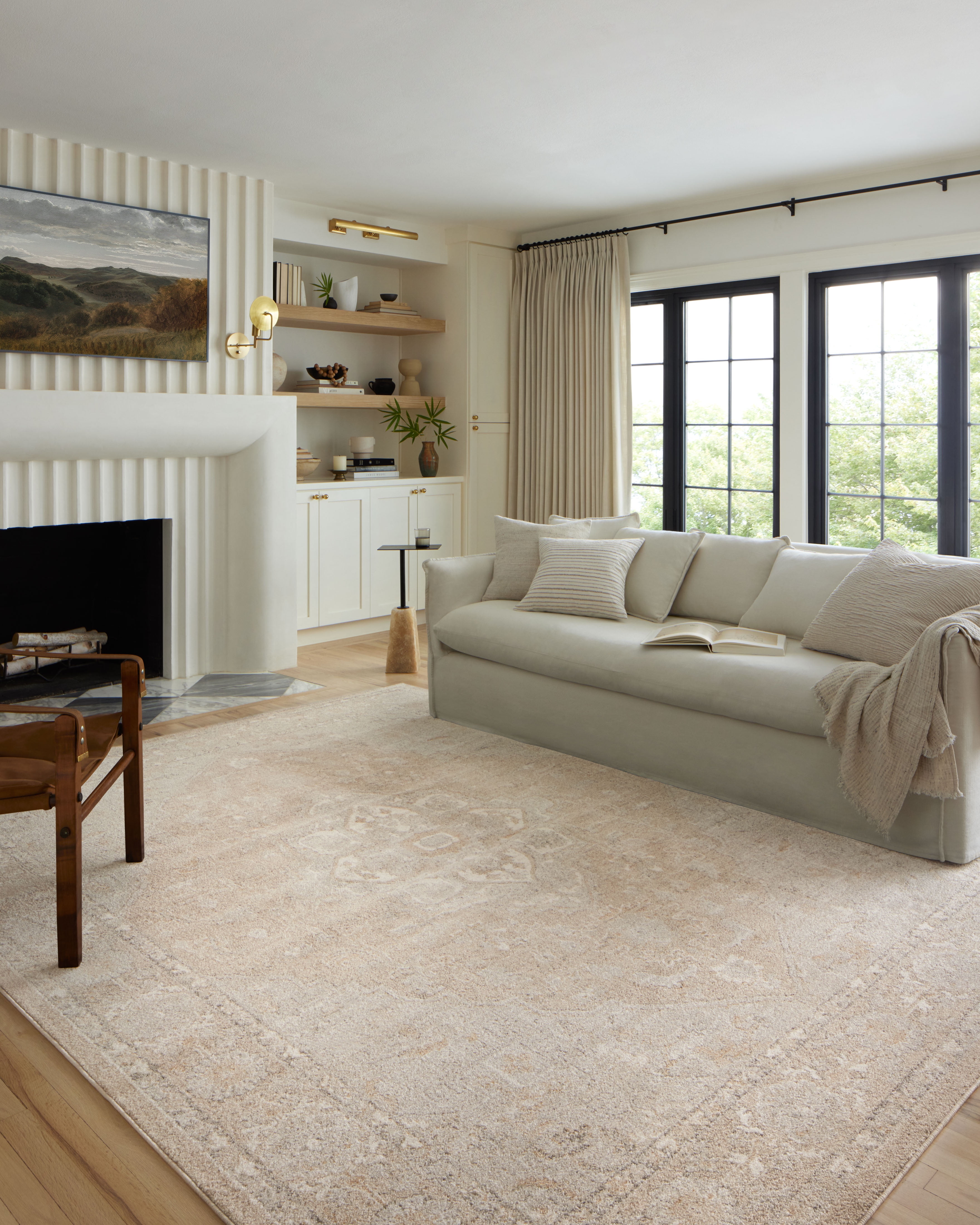 Loloi Odette Beige / Silver 2'-7" x 8'-0" Runner Rug