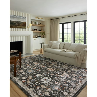 Loloi II Odette Charcoal / Multi 2'-7" x 8'-0" Runner Rug