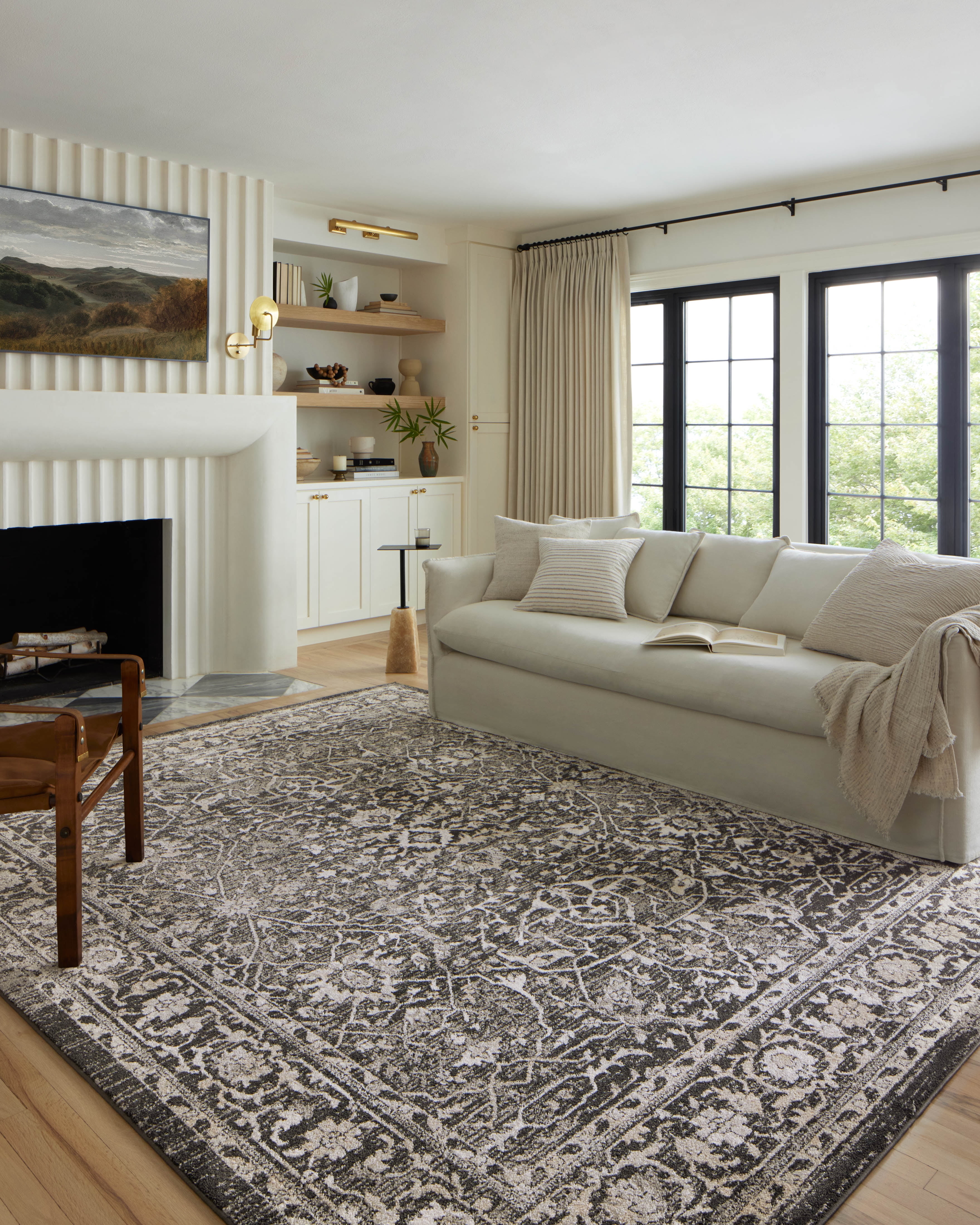 Loloi Odette Charcoal / Silver 2'-3" x 3'-10" Accent Rug