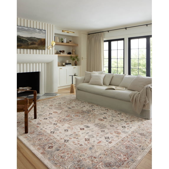 Loloi Odette Ivory / Multi 4'-0" x 6'-0" Accent Rug