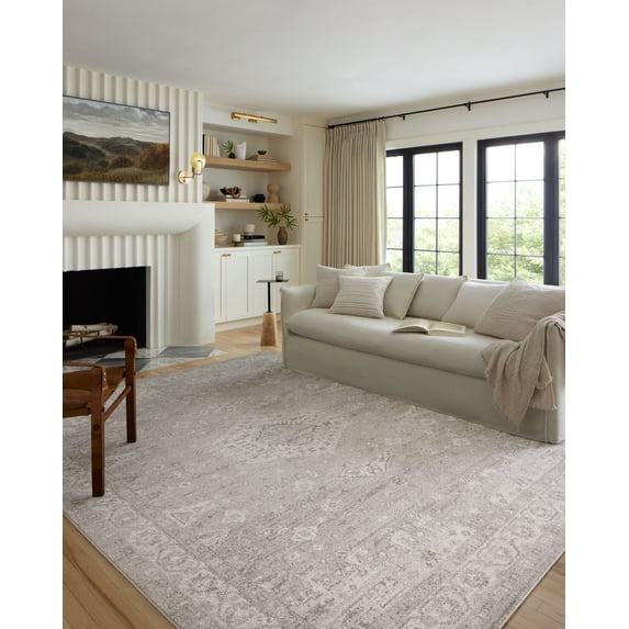 Loloi Odette Silver / Ivory 2'-7" x 12'-0" Runner Rug