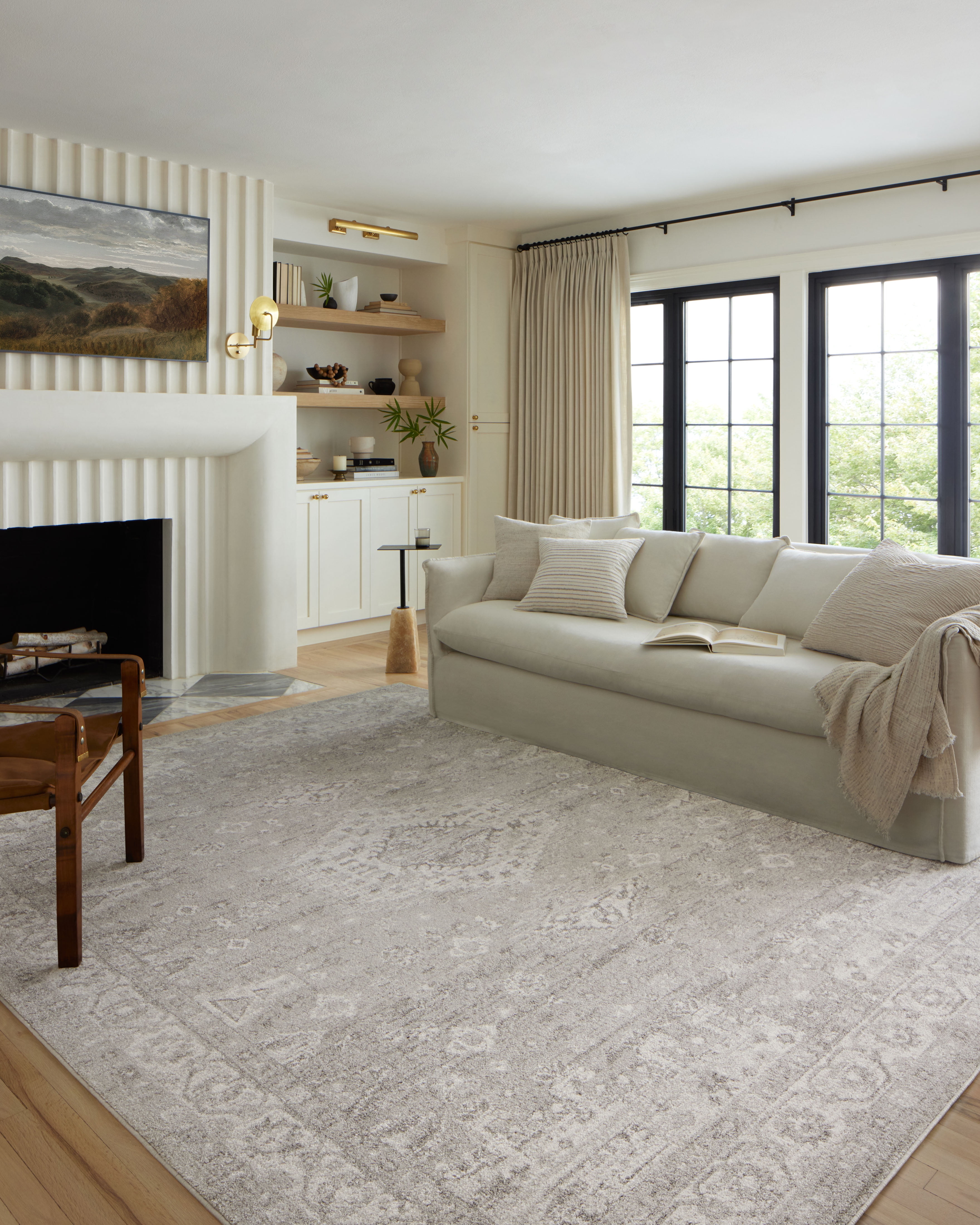 Loloi Odette Silver / Ivory 9'-2" x 13' Area Rug