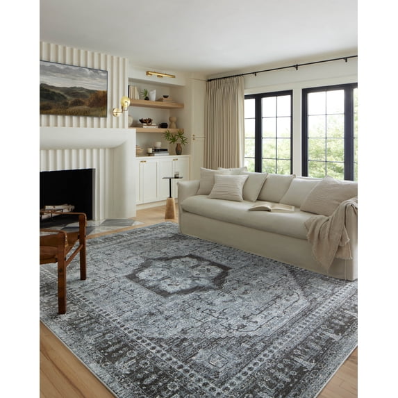 Loloi Odette Sky / Charcoal 5'-3" x 7'-9" Area Rug