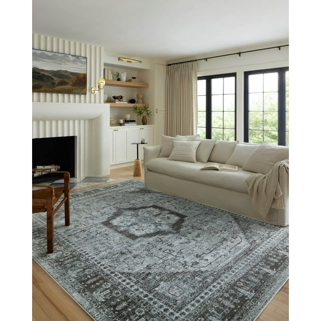 Loloi II Odette Sky / Charcoal 5'-3" x 7'-9" Area Rug