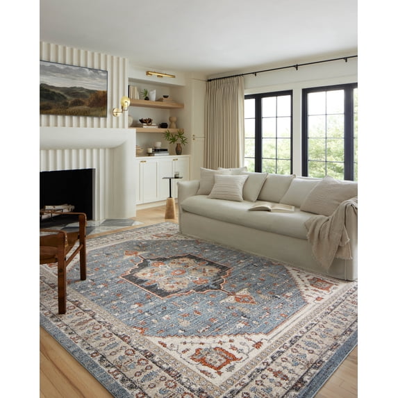 Loloi Odette Sky / Multi 4'-0" x 6'-0" Accent Rug