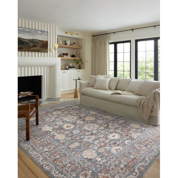 Loloi Odette Sky / Rust 2'-7" x 16'-0" Runner Rug