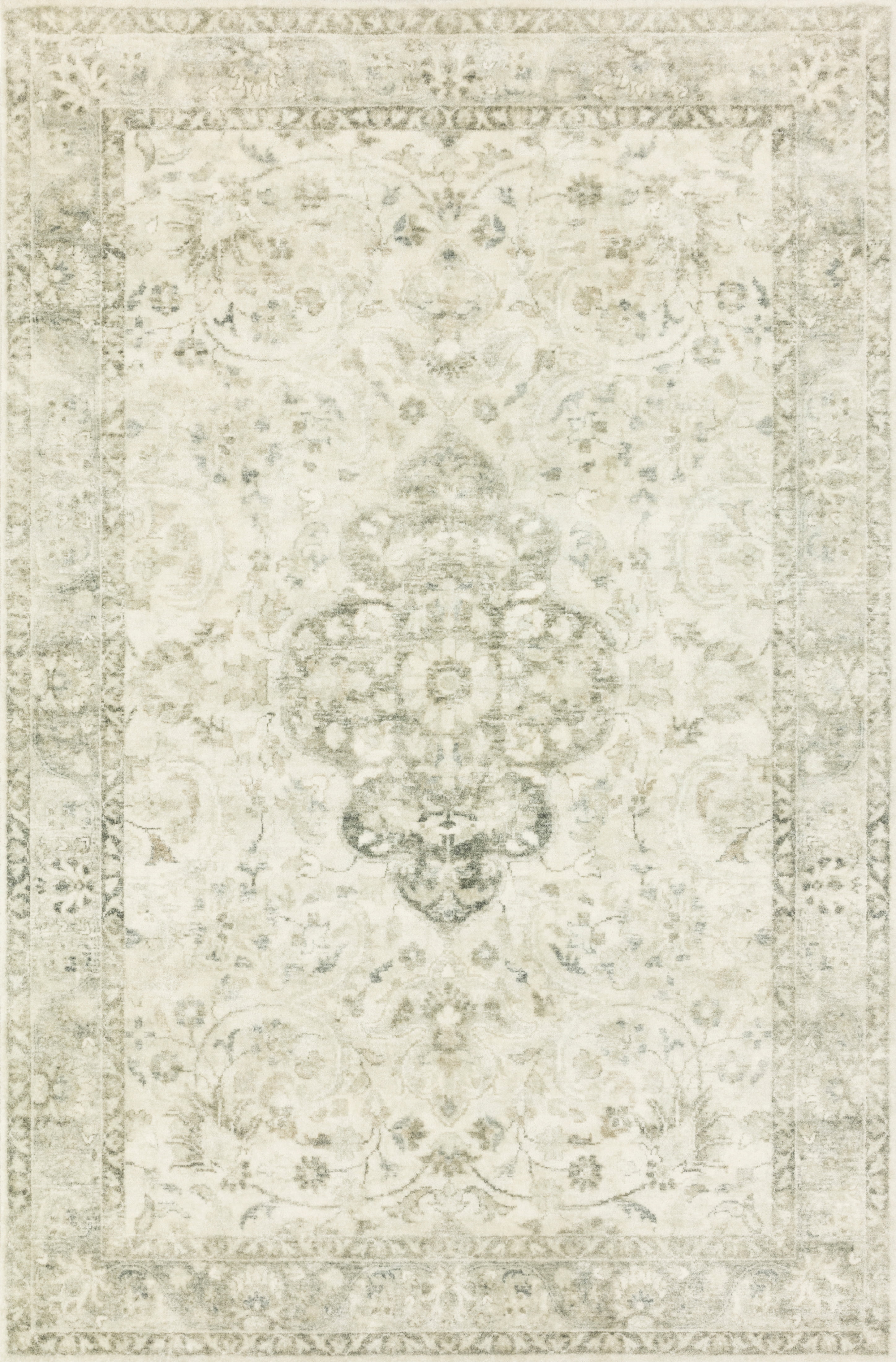 Loloi Rosette Ivory / Silver 5'-0" x 7'-6" Area Rug