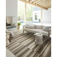 thumbnail image 1 of Indoor Outdoor Loloi Rainier Ivory / Taupe 2'-3" x 7'-7" Runner Rug, 1 of 7