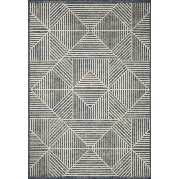 Loloi Rainier Oriental Denim / Ivory 18" x 18" Sample Area Rug