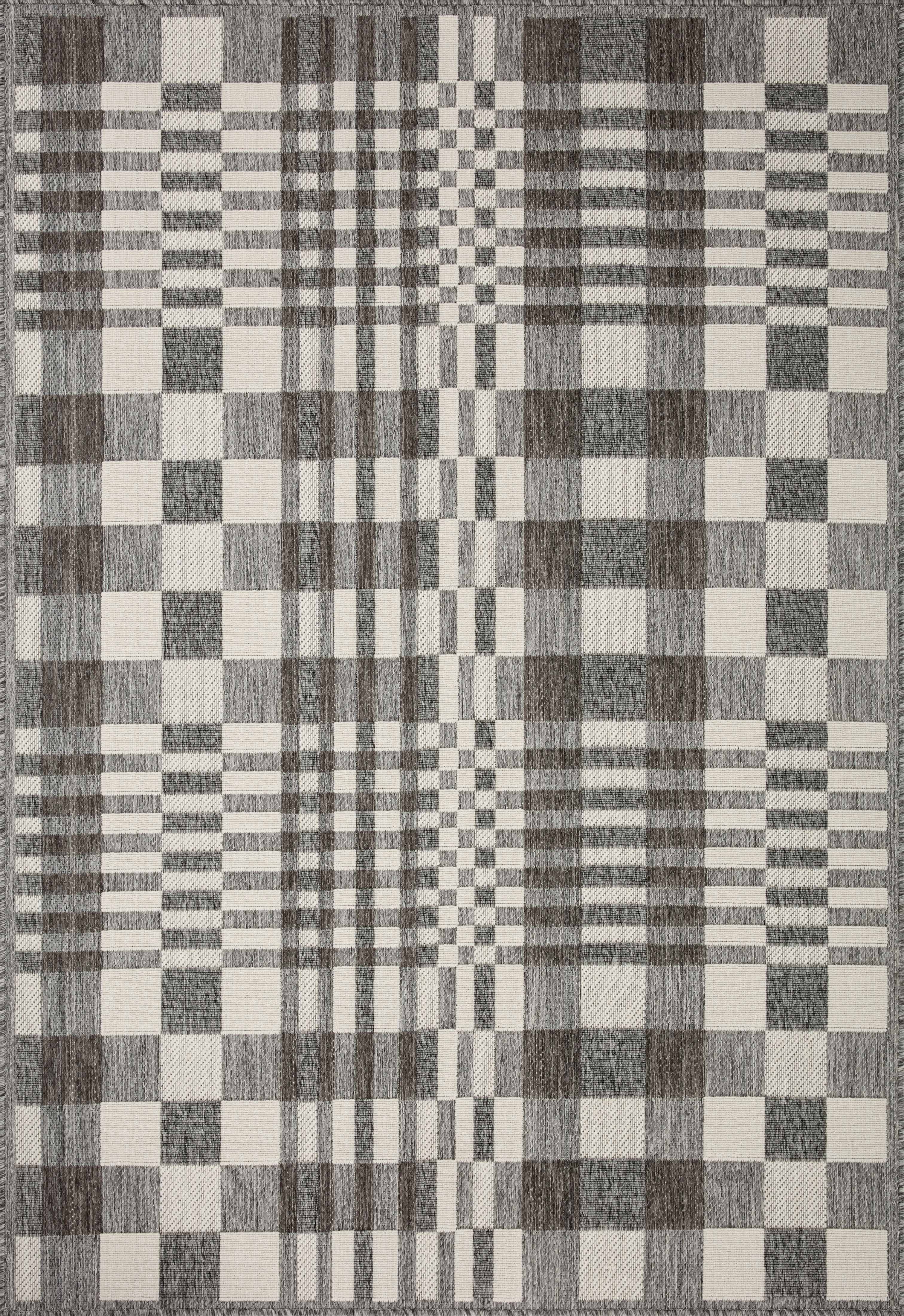 Indoor Outdoor Loloi Rainier Ivory / Pebble 11'-6" x 15' Area Rug