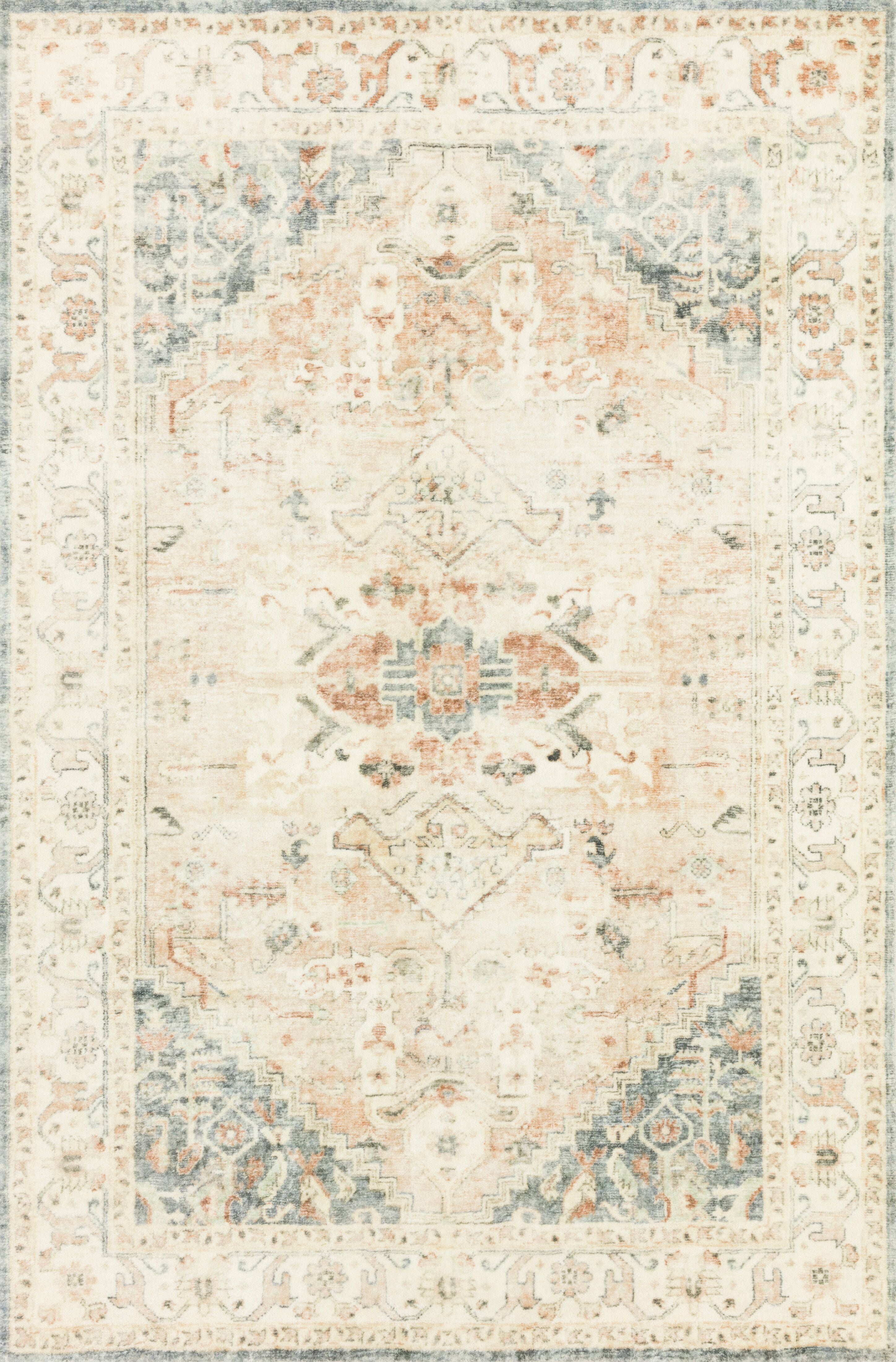 Loloi Rosette Clay / Ivory 18" x 18" Sample Rug