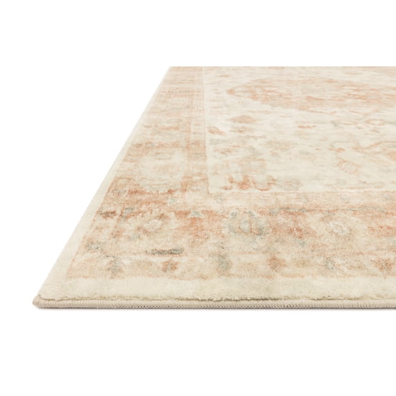 Loloi Rosette Ivory / Terracotta 5'-0" x 7'-6" Area Rug