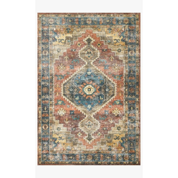 Loloi II SKYE SKY-11 Rust / Blue Oriental Area Rug 2'-3" x 3'-9"