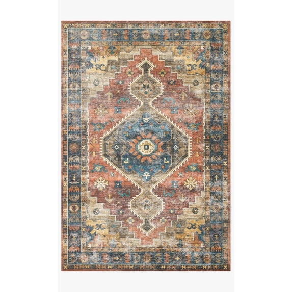 Loloi SKYE SKY-11 Rust / Blue Oriental Area Rug 2'-3" x 3'-9"