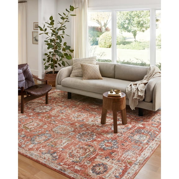 Loloi Saban Collection SAB-08 Rust / Multi, Oriental Area Rug 9'-4" x 13'