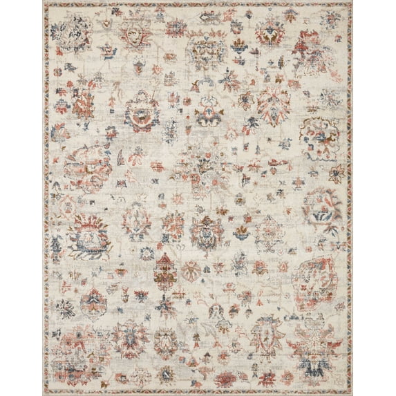 Loloi Saban Collection SAB-09 Ivory / Multi, Oriental Area Rug 5'-3" x 5'-3" Round