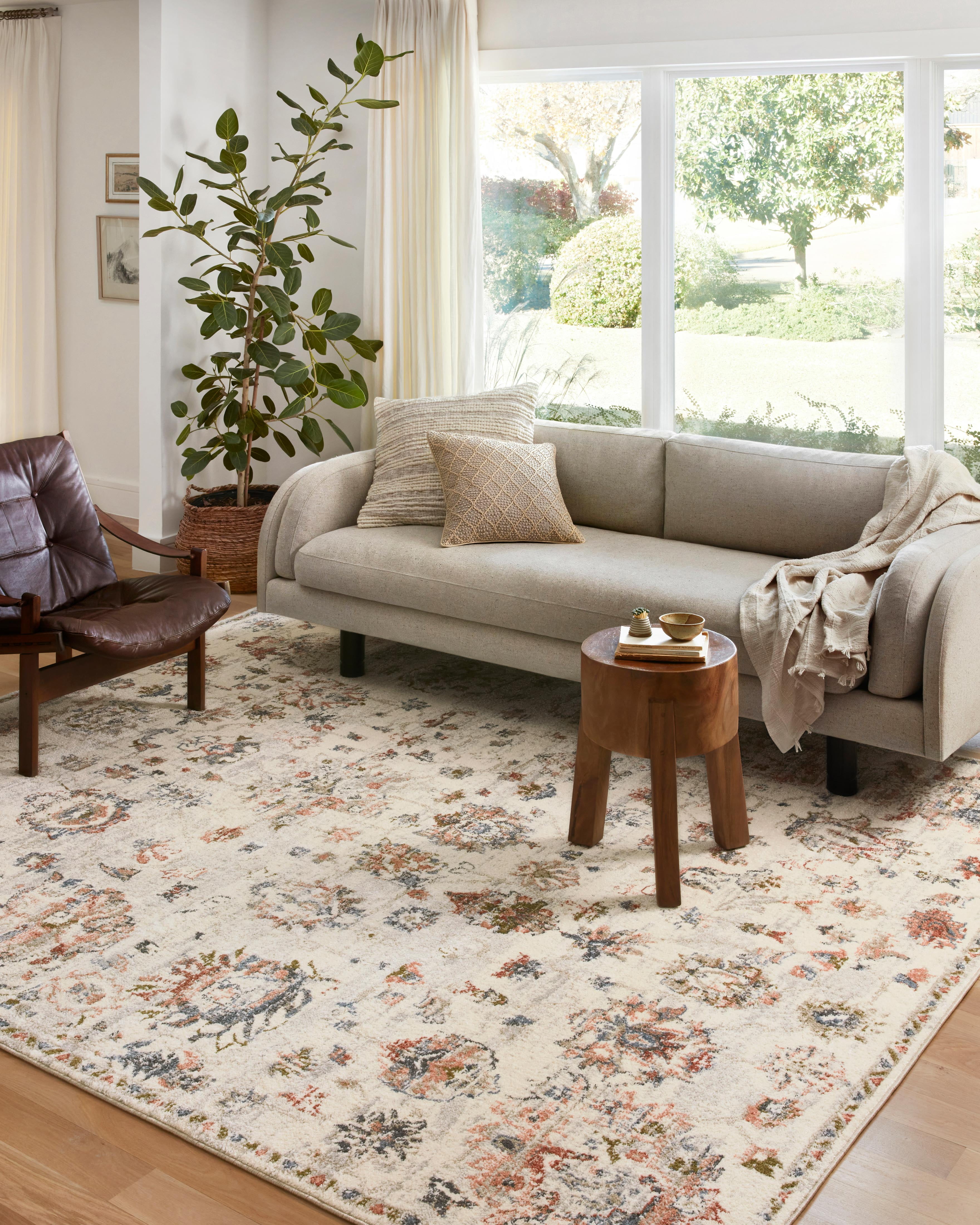 Loloi Saban Collection SAB-09 Ivory / Multi, Oriental Area Rug 9'-4" x 13'
