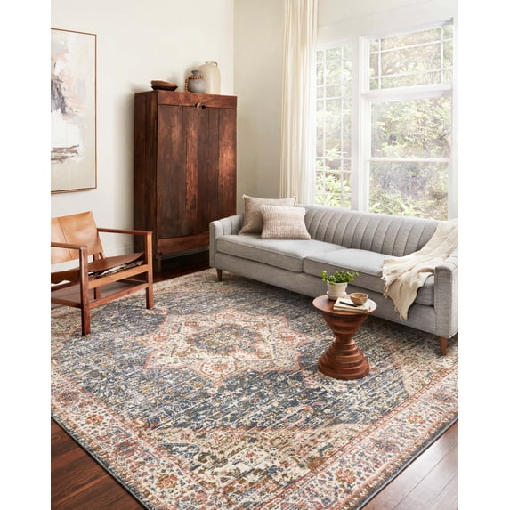 Loloi Saban SAB-01 Oriental Blue / Multi Area Rug 11'-6" x 15'