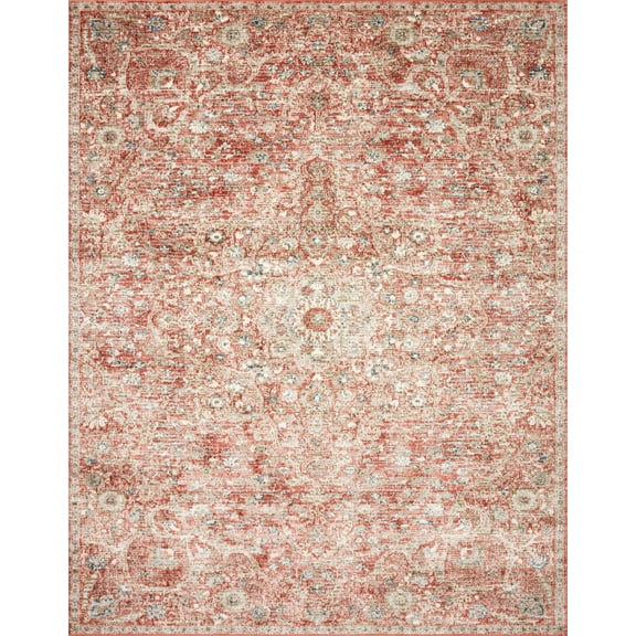 Loloi Saban SAB-02 Oriental Rust / Beige Area Rug 7'-10" x 10'