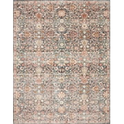 Loloi Saban SAB-03 Oriental Navy / Rust Area Rug 2-7 x 12-0
