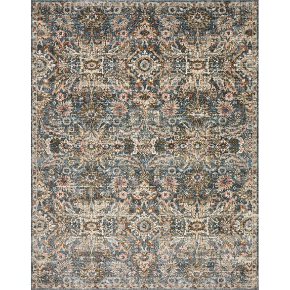 Loloi Saban SAB-04 Oriental Blue / Sand Area Rug 5'-3" x 7'-6"