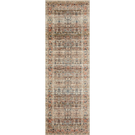 Loloi II Saban SAB-05 Oriental Sand / Rust Area Rug 2'-7" x 10'-0"