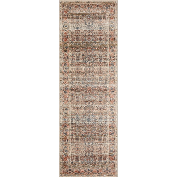 Loloi Saban SAB-05 Oriental Sand / Rust Area Rug 2'-7" x 12'-0"