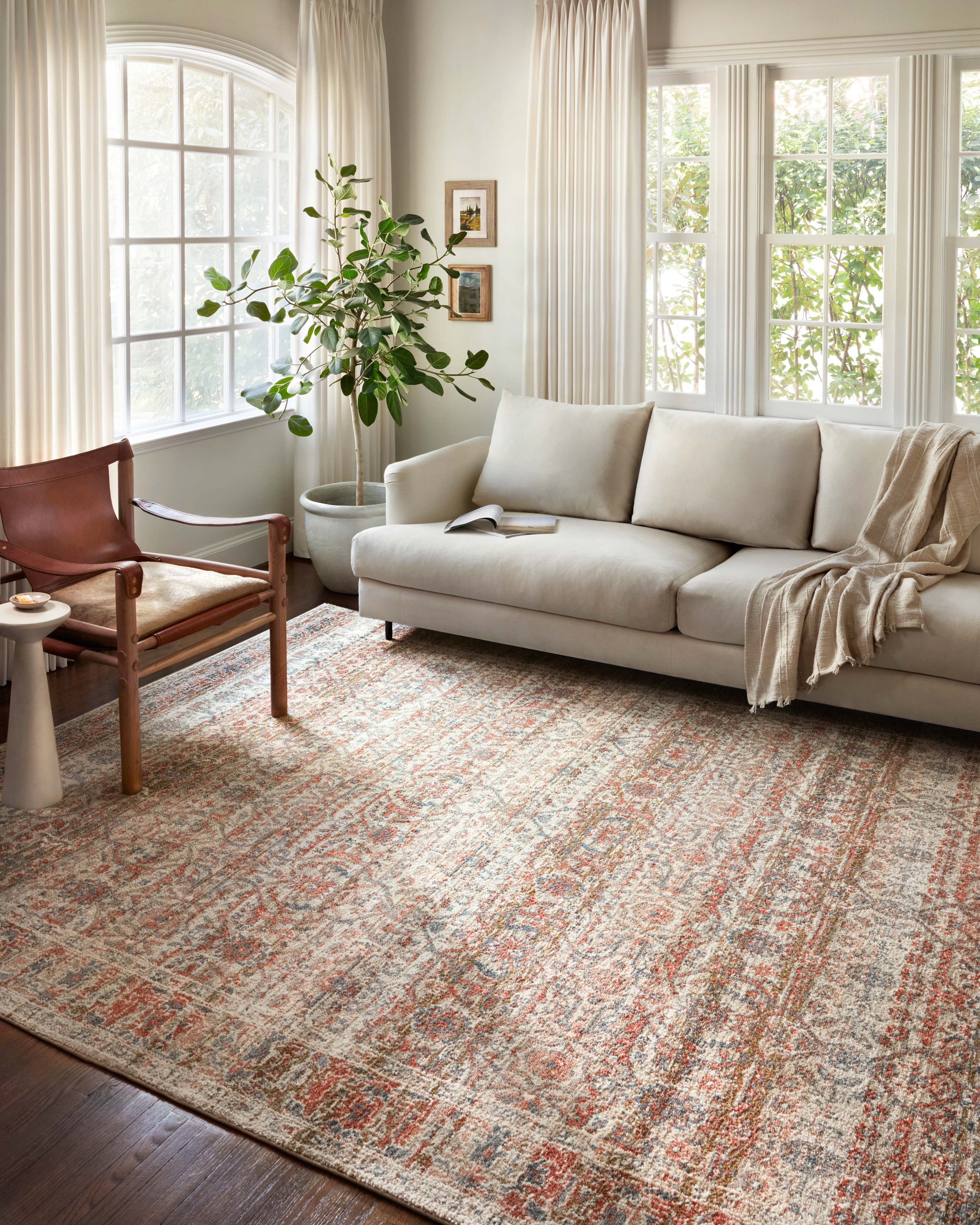 Loloi Saban SAB-05 Oriental Sand / Rust Area Rug 9'-4" x 13'
