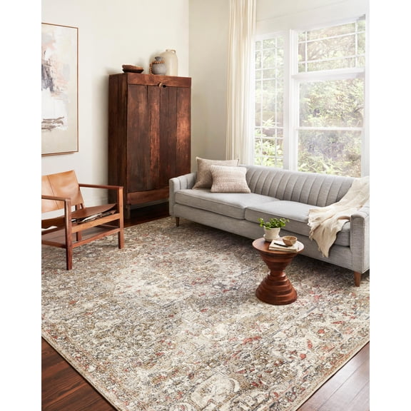 Loloi Saban SAB-07 Oriental Straw / Beige Area Rug 3'-9" x 3'-9" Round