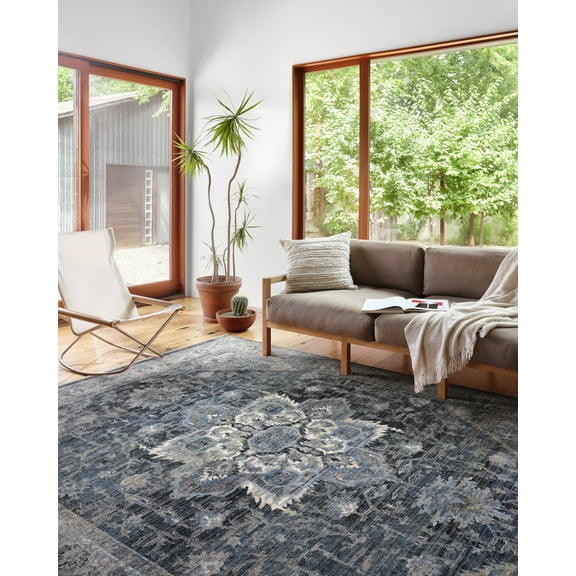 Loloi II Samra SAM-01 Denim / Grey Oriental Area Rug 7'-10" x 10'