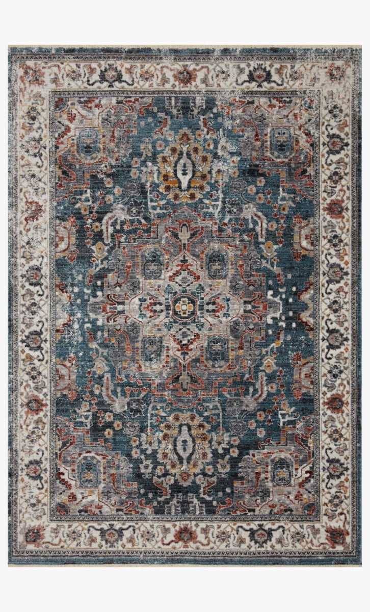 Loloi II Samra SAM-04 Slate / Multi Oriental Area Rug 2'-3" x 3'-10"
