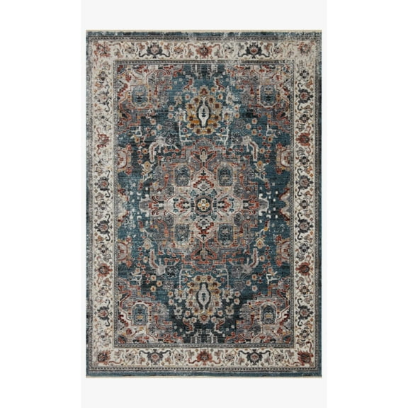 Loloi II Samra SAM-04 Slate / Multi Oriental Area Rug 2'-3" x 3'-10"